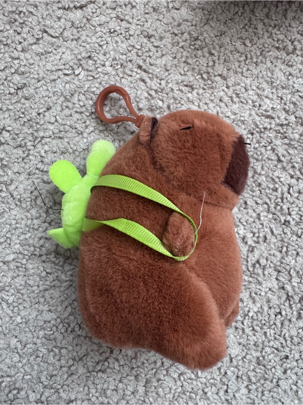 Capybara plush keychain